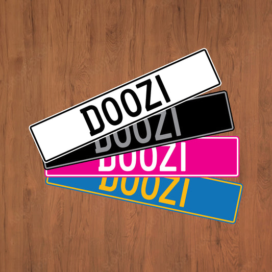 Decorative Euro style number plate