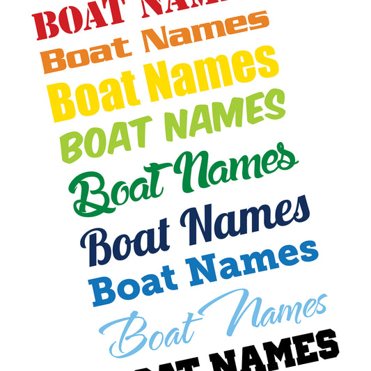 Pair of Personalized Boat Name Stickers