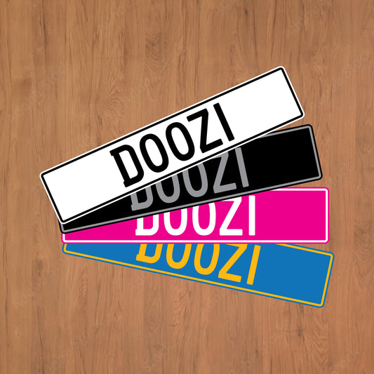 Decorative Euro style number plate