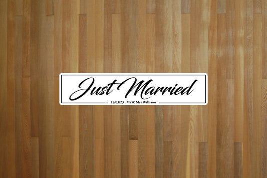 Just Married Custom Euro Number Plate