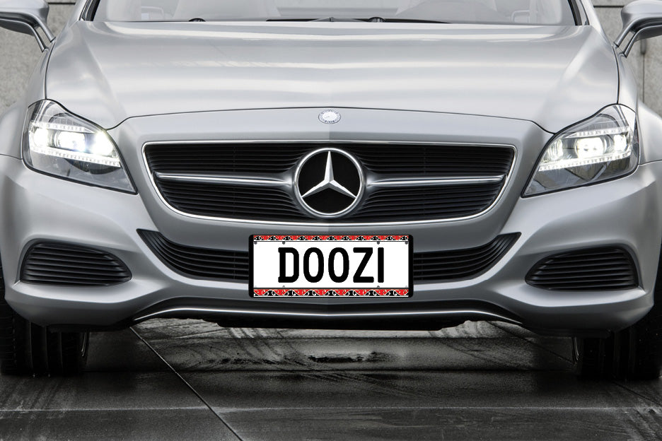 Maori Pattern Number Plate Surrounds