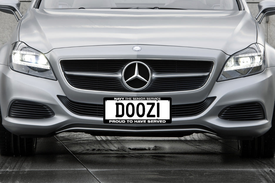 Navy The Senior Service Number Plate Surrounds