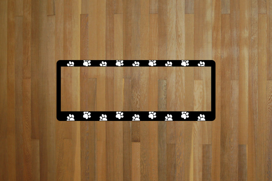 Paw Print number plate surrounds