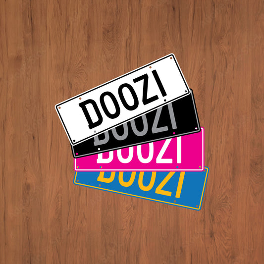 Decorative NZ Style Number Plate