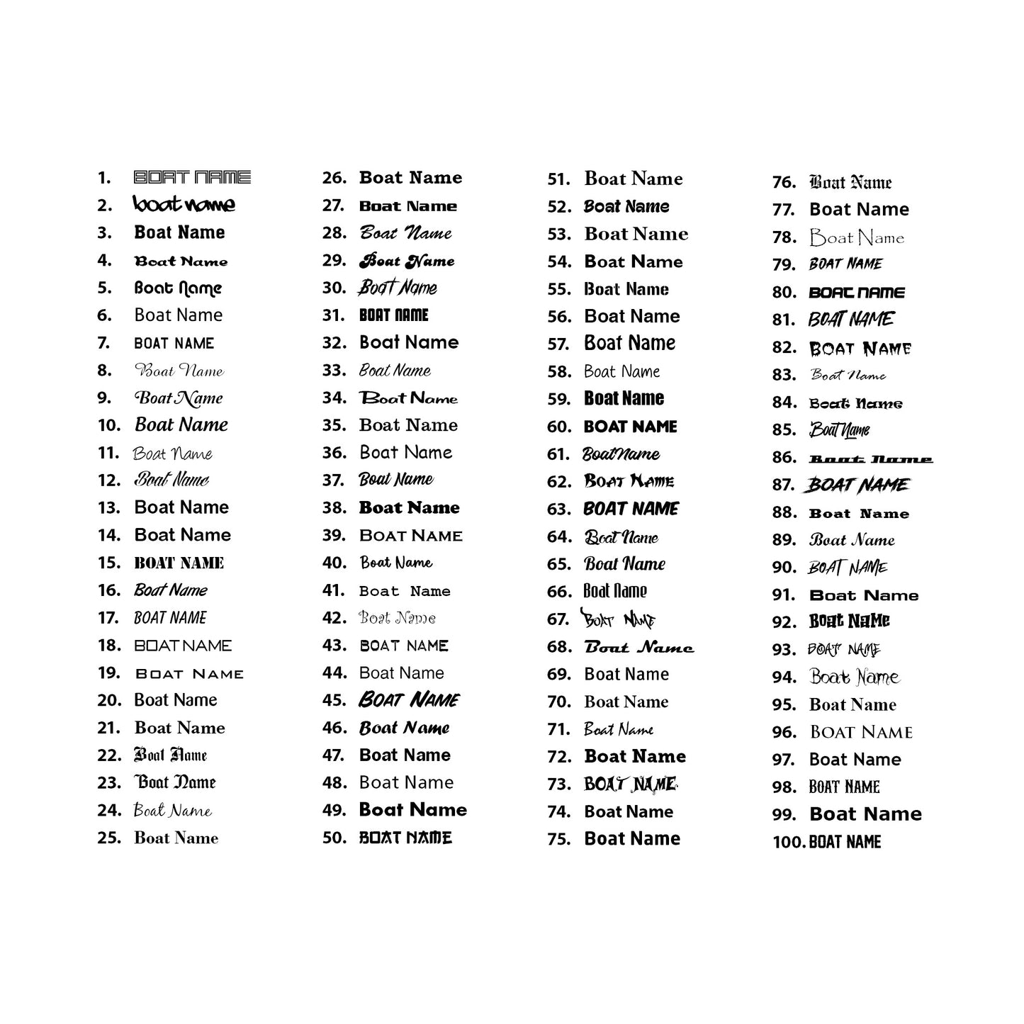Pair of Personalized Boat Name Stickers
