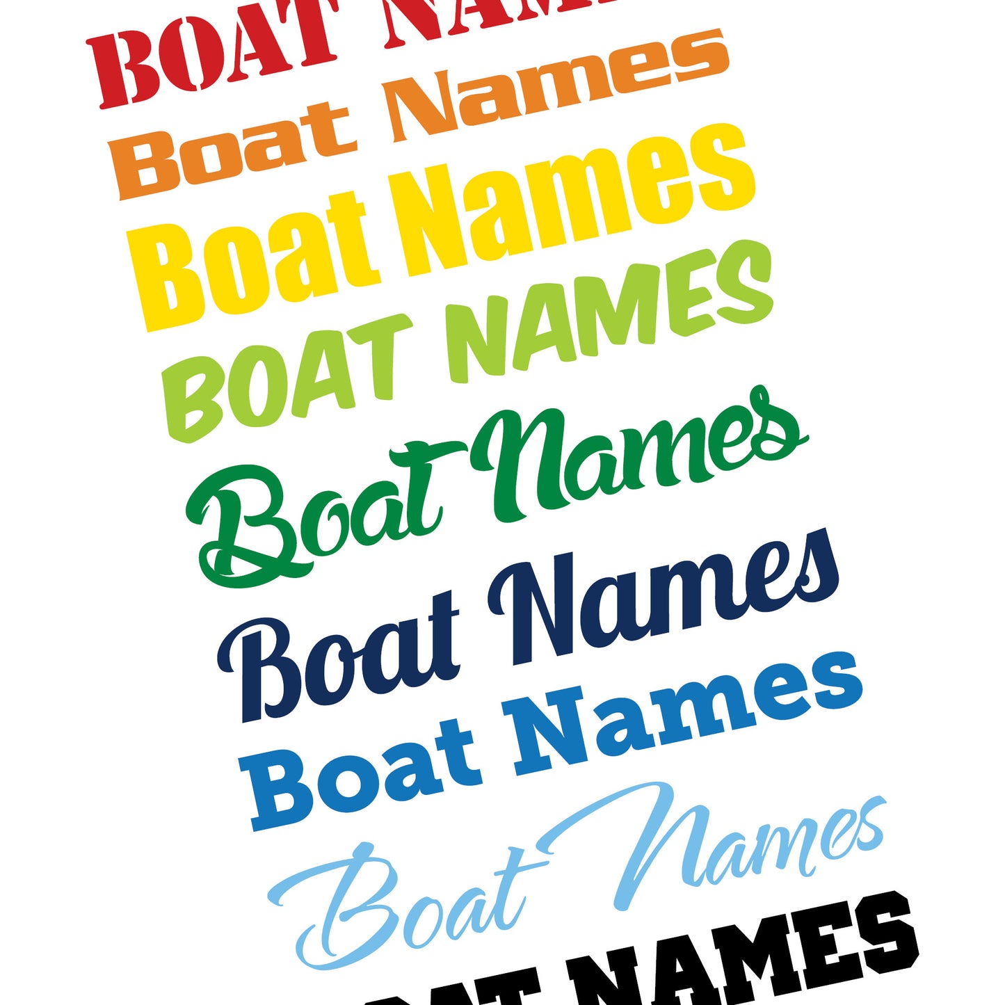Pair of Personalized Boat Name Stickers