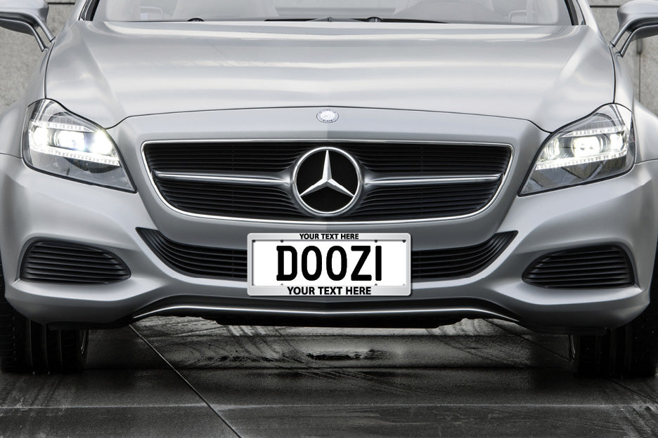 Create your own custom chrome number plate surrounds
