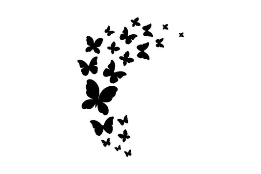 Butterflies - Download Digital Clipart Silhouette Vector File