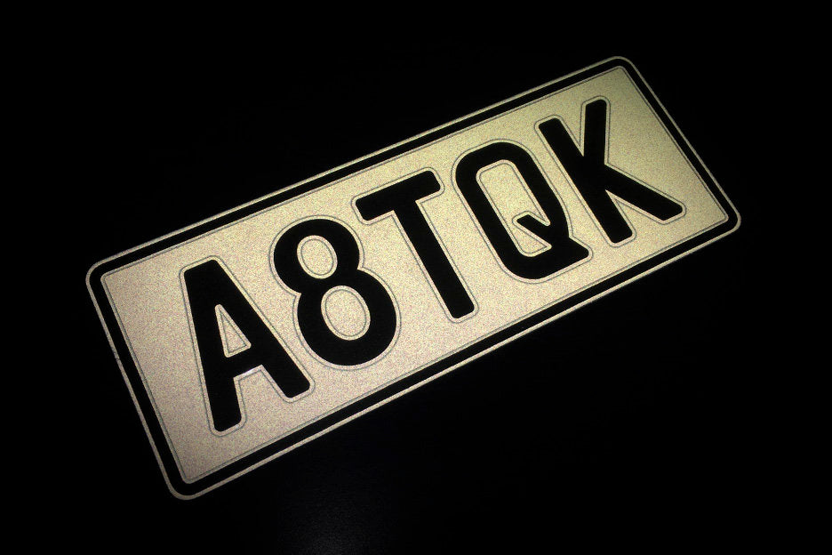 Decorative NZ Style Motorcycle Number Plate