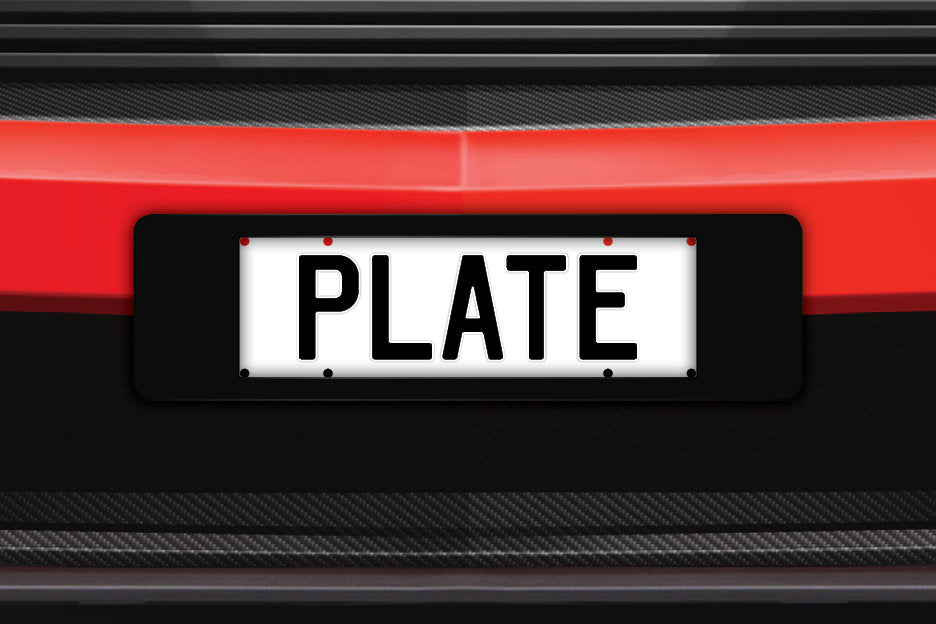 NZW80 Blank Winged Number Plate Surrounds