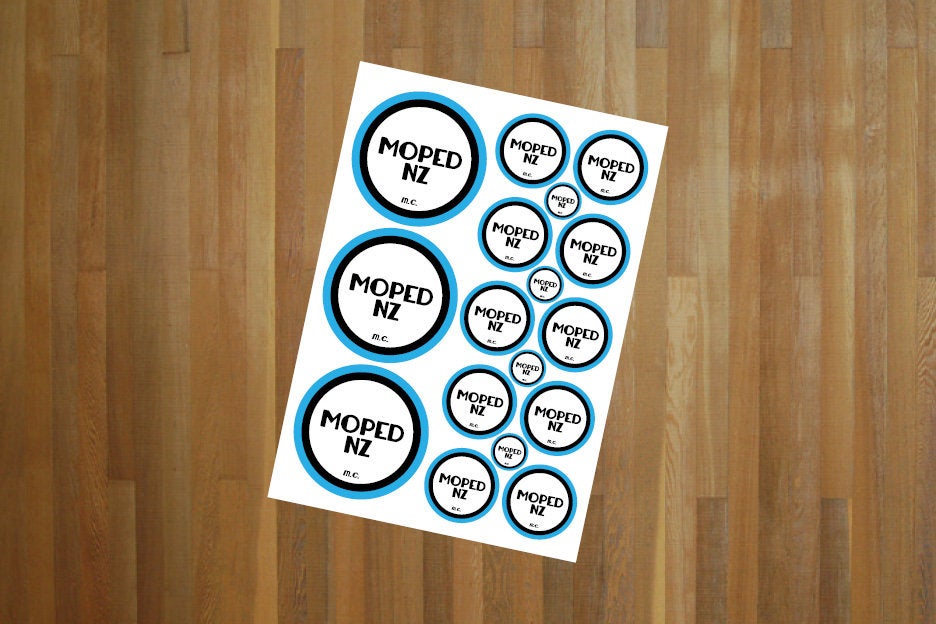 Moped NZ Sticker Sheet
