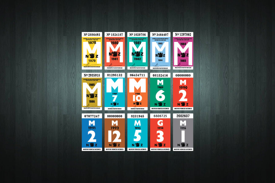 Old Style Decorative NZ Rego Sticker – Doozi