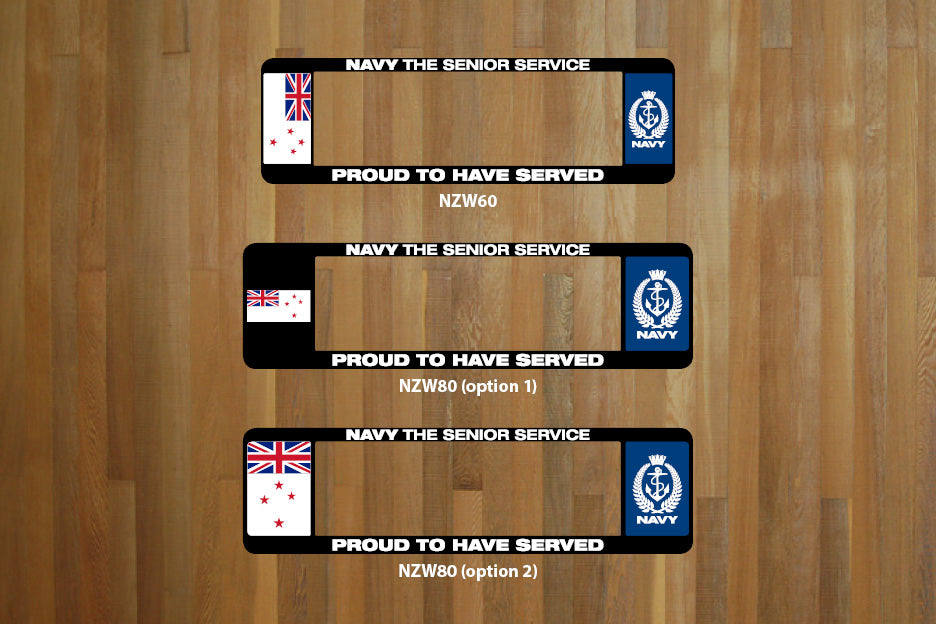 Navy Senior Service Winged Number Plate Surrounds